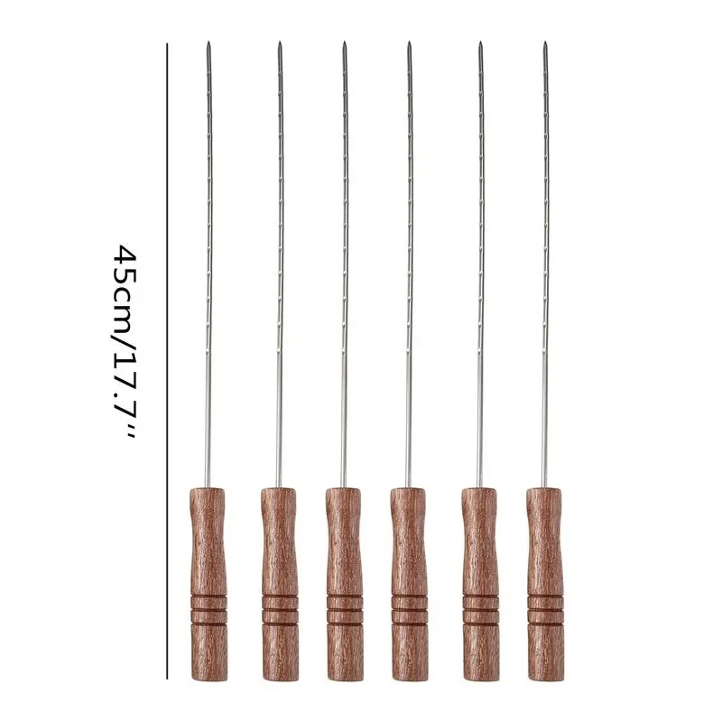 wood hanlde bbq skewers