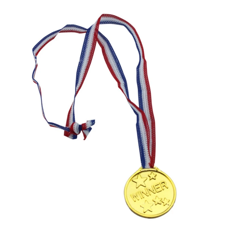 

Children Plastic Winners Gold Medals Sports Day Party Bag Prize Awards Toys For Kids Party Fun Supplies High Quality