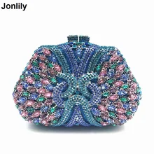 Высококачественный женский полный клатч со стразами, вечерние сумки, чехол со стразами, свадебная сумочка для невесты, сумка на плечо, LI-1570