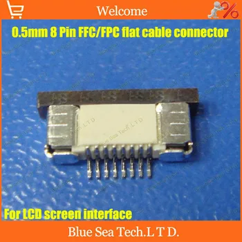 

Free Shipping FPC/FFC connector cable socket 8 pin 0.5mm connector for LCD screen interface of DVD/GPS/MP3/PDA/Phone ect.ROHS