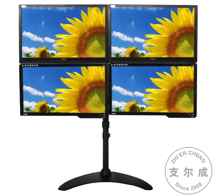 

LCD Monitor Stand, Desk Mount, Free Standing with Optional bolt-through mount, Heavy Duty & Fully Adjustable 6 Screens up to 24