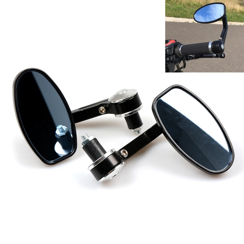 Handel Bar Ends Motorcycle Mirror Handlebar Ends Side Mirrors For SUZUKI GSR 600 DL650 SV650 SV1000 GSXR 600 700 1000 GSX1400