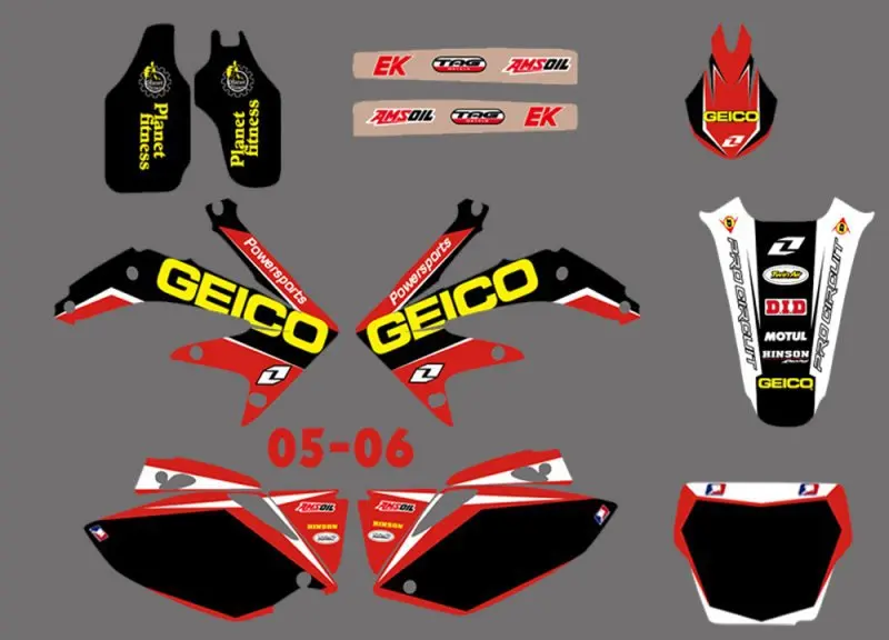 Наборы наклеек для Honda CRF450 CRF450R 2005 2006 CRF 450 450R R|sticker kit|crf 450decal kit |