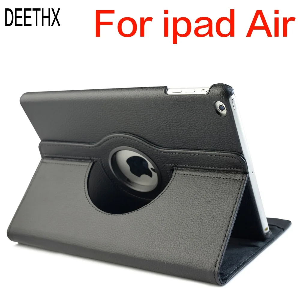 

Hot selling 360 Degree Rotating Leather Smart Cover Case for Apple iPad Air 2013 Release A1474 A1475 A1476 Coque Funda shell