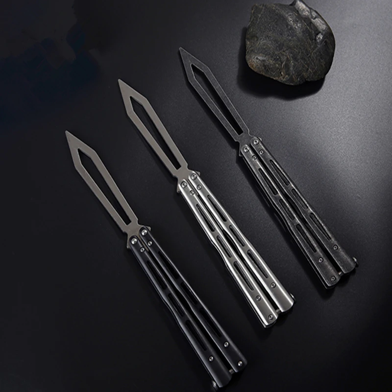 HAOXIA контр страйк Karambit Титан Balisong нож тупой инструмент без края бабочка