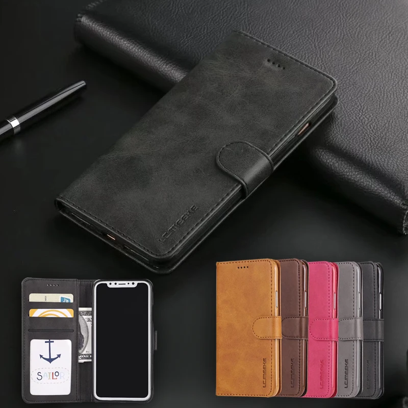 

For iPhone 7 Plus Case Leather Magnetic Flip PU Wallet Case For Coque iPhone 7 Case Silicone With Stand Cards Slot Photo Frame