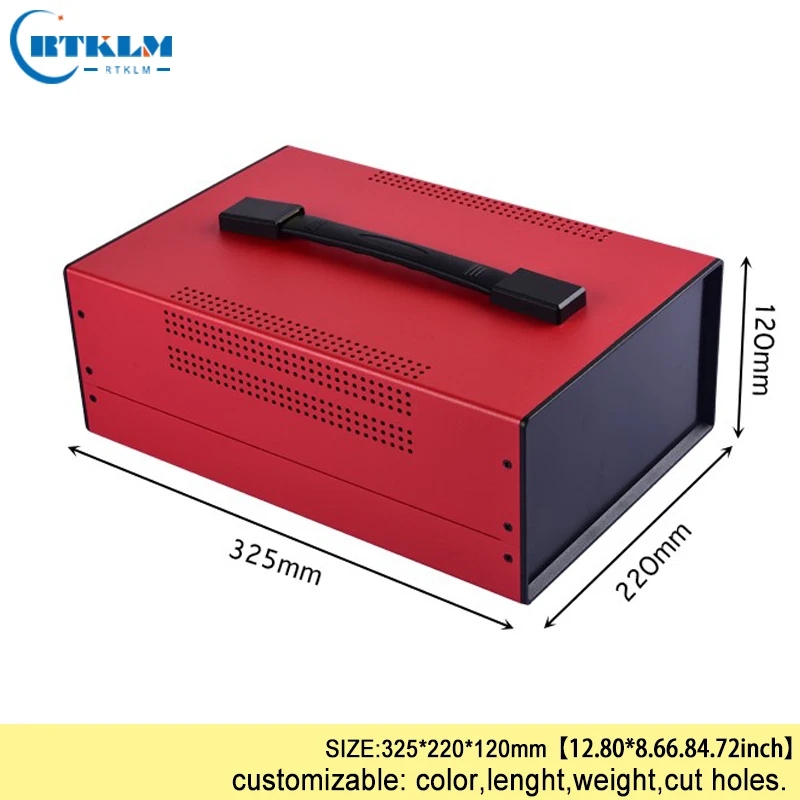 Caixa de Junção do Ferro Cercos para a Eletrônica Projeto Caixa Conexão Ferro Handheld Distribuição Case 325*220*120mm Diy