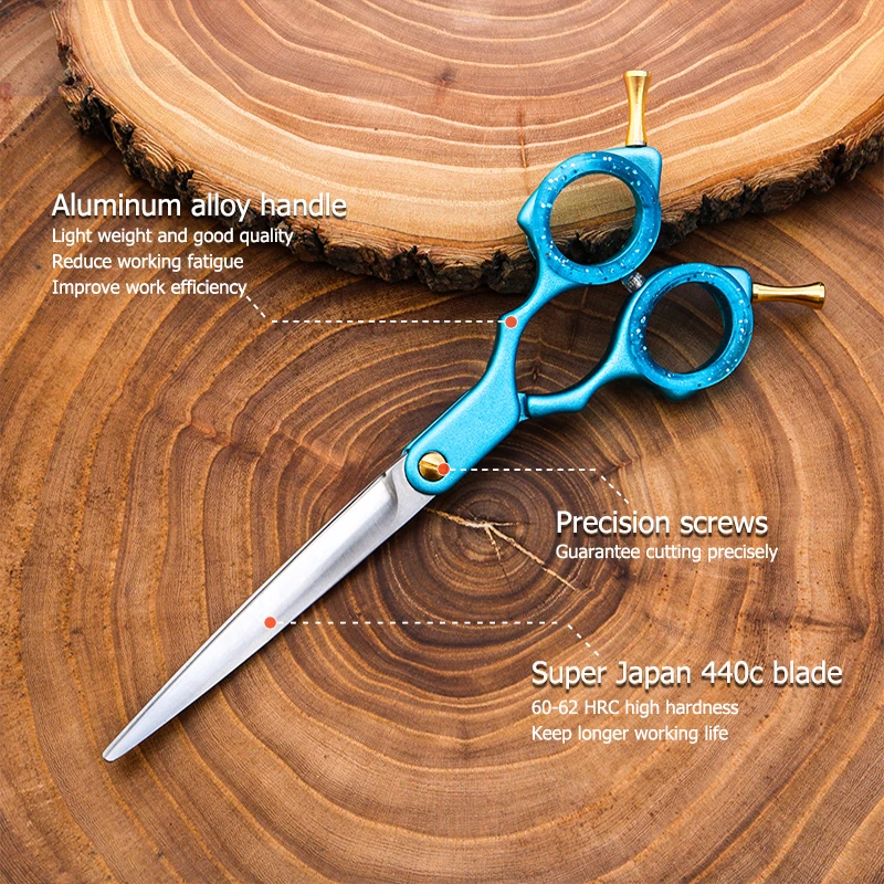 Professional Pet Dog Grooming Shears Curved 6.5 Inch Dog Grooming Scissors Curved Shears Japan 440C Kingbird