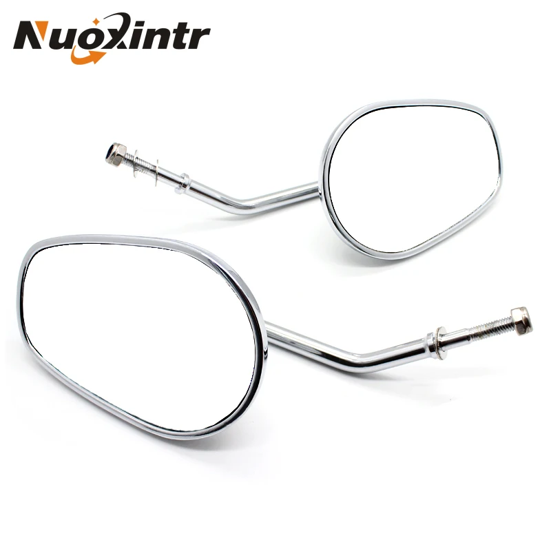 

Nuoxintr Pair Chrome Teardrop Rearview Mirror Side Mirrors For Harley Dyna Softail Sportster 883 1200 Custom Free shipping