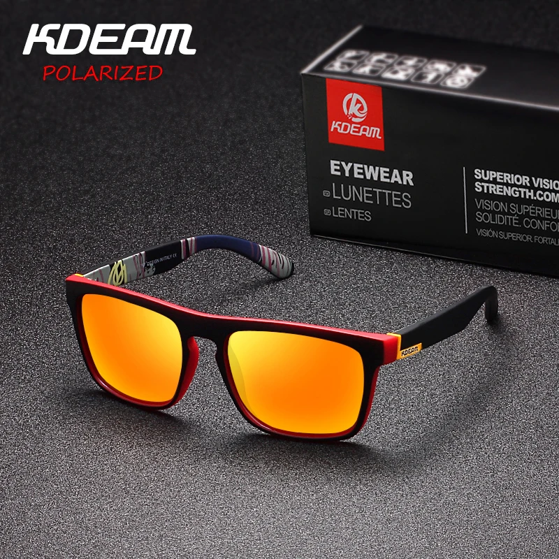 KDEAM, дизайн, поляризованные солнцезащитные очки для мужчин и женщин, УФ-блок, очки для ночного вождения, фотохромные линзы ночного видения RX110