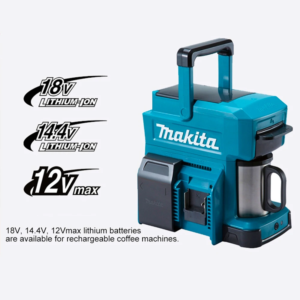 Япония Makita Беспроводная Кофеварка DCM501 перезаряжаемая кофемашина 18 в уличная удобная в переноске Рабочая кофемашина 12 в 250 мл