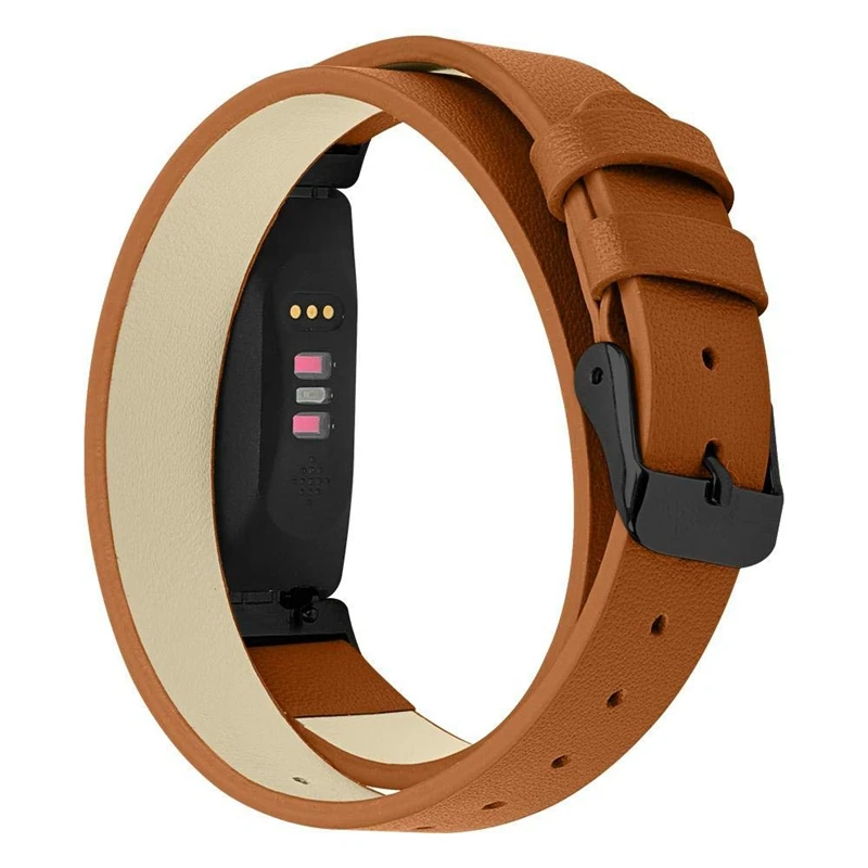 Кожаные браслеты для часов, совместимые с Fitbit Inspire/Inspire Hr, фитнес-трекер с двойной обмоткой, Сменные аксессуары, ремешок, браслет