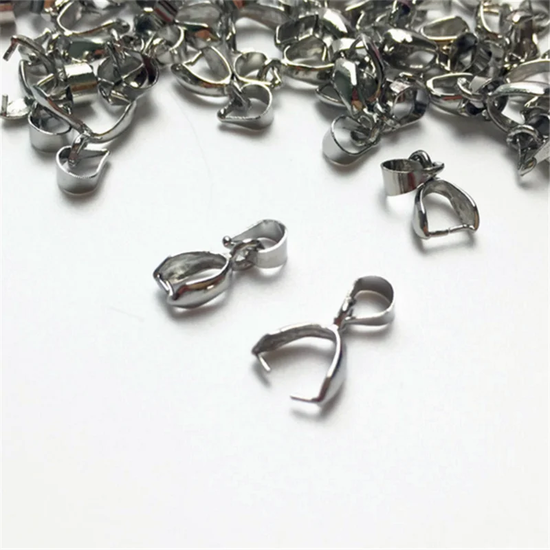 Серебряный соединитель под зажим 925 пробы 50 шт.|sterling silver findings|bail connector925 sterling findings |