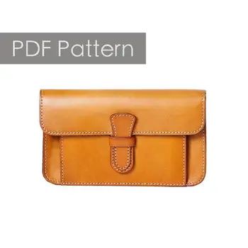 

Leather clutch Sewing Pattern Leather Template PDF Patterns Leather Women HandBag Shoulder BAG English Version Instruction
