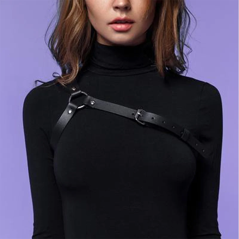 

Leather Harness Body Harness Underwear Leather Belt For Women Body Strap Bra Cage Harajuku Bondage Sexy Suit Harness Lingerie