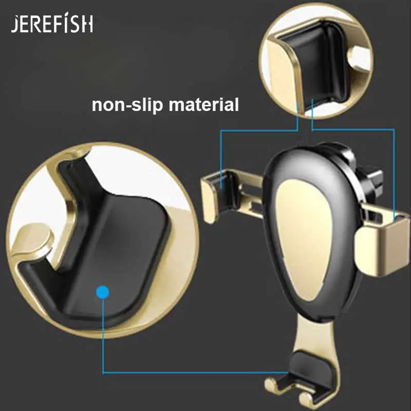 JEREFISH Gravity Reaction Автомобильный держатель для телефона Подставка для iPhone X 6 7 s 8 Note 8 подставка для телефона авто-замок вентиляционное отверстие держатель для телефона