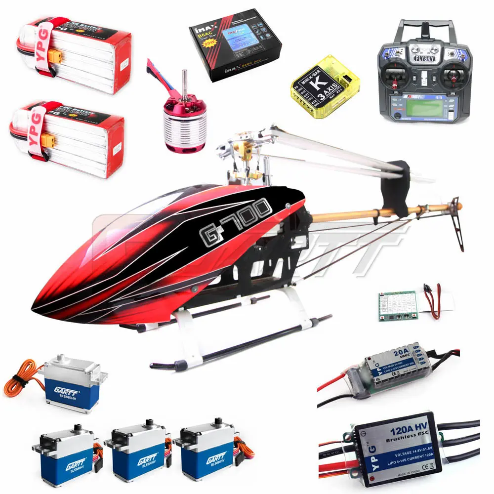 GARTT 700 DFC TT RC Helicopter Torque Tube Version Super Combo