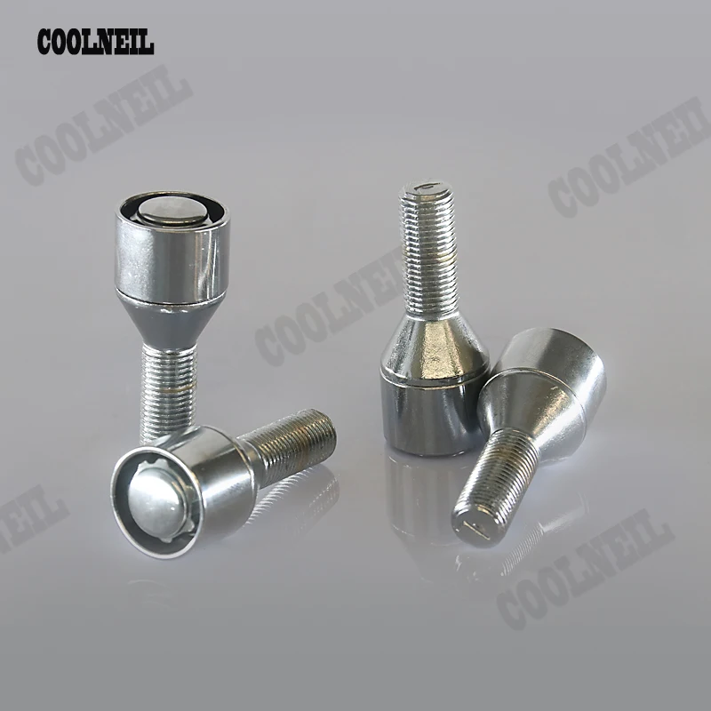 

jdm accessories 4x12x1.25mm Wheel Lock Bolts Security Bolts & 1x Key Anti Theft