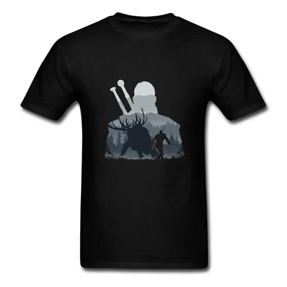 2018 The Witcher 3 T Shirt Summer Men Cotton Short Sleeve the witcher t shirt Geralt de Riv Men