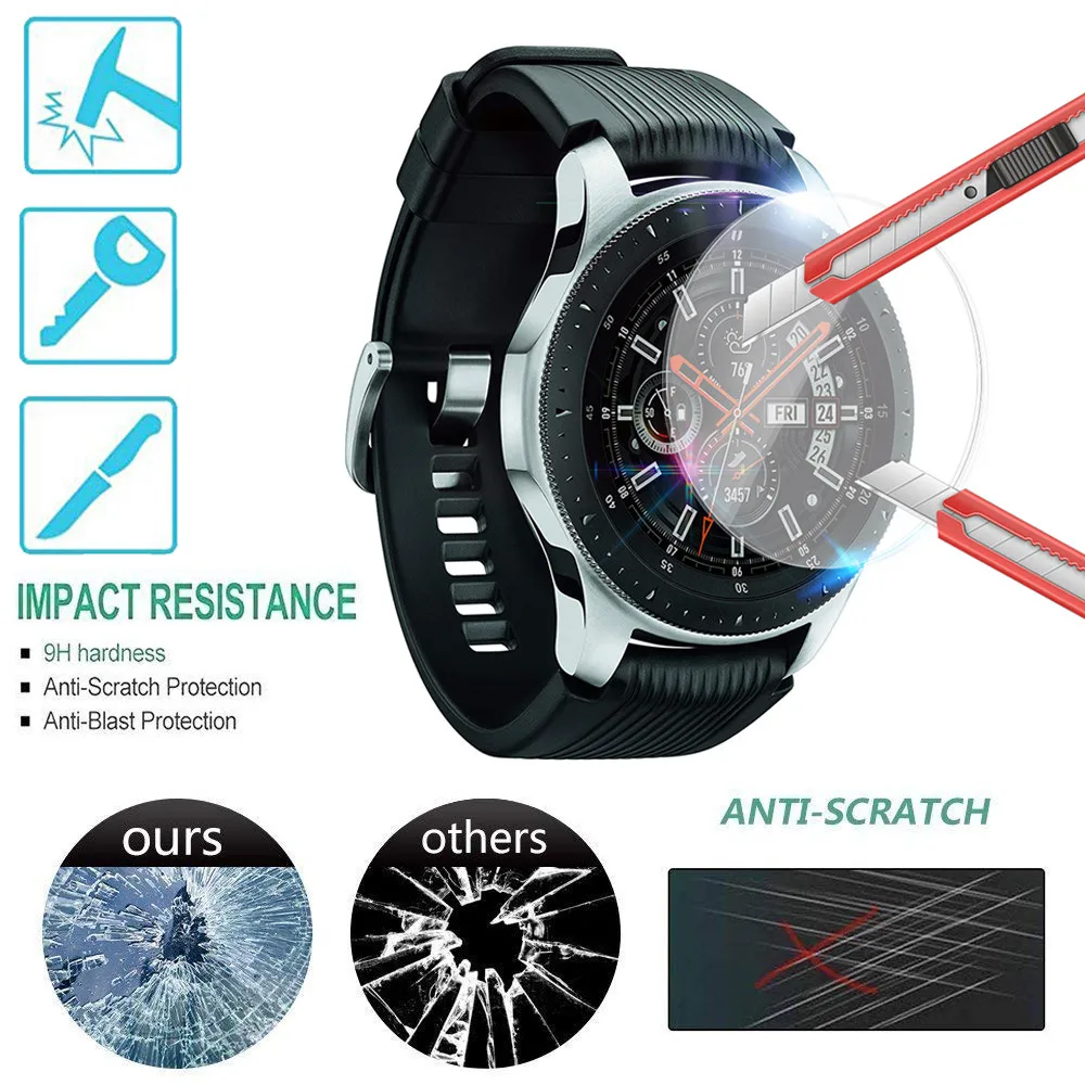 3 шт защита экрана из закаленного стекла для samsung Galaxy Watch 46 мм защитное стекло без пузырьков легко устанавливается Защита от царапин