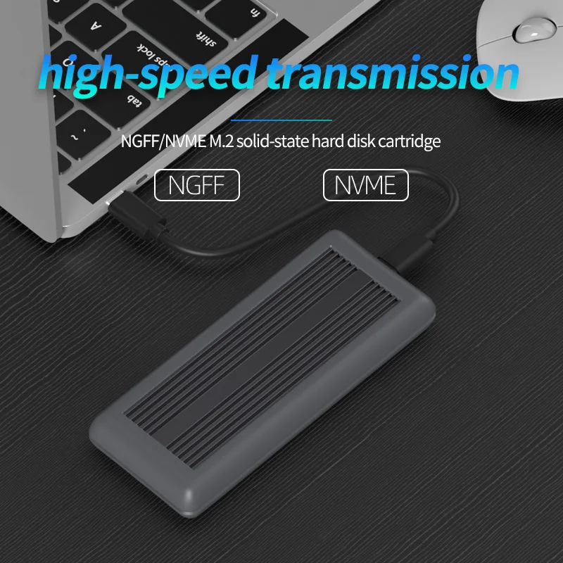 NVME NGFF M 2 ssd cases type c port heat dissipation aluminum ssd high speed transmission 2