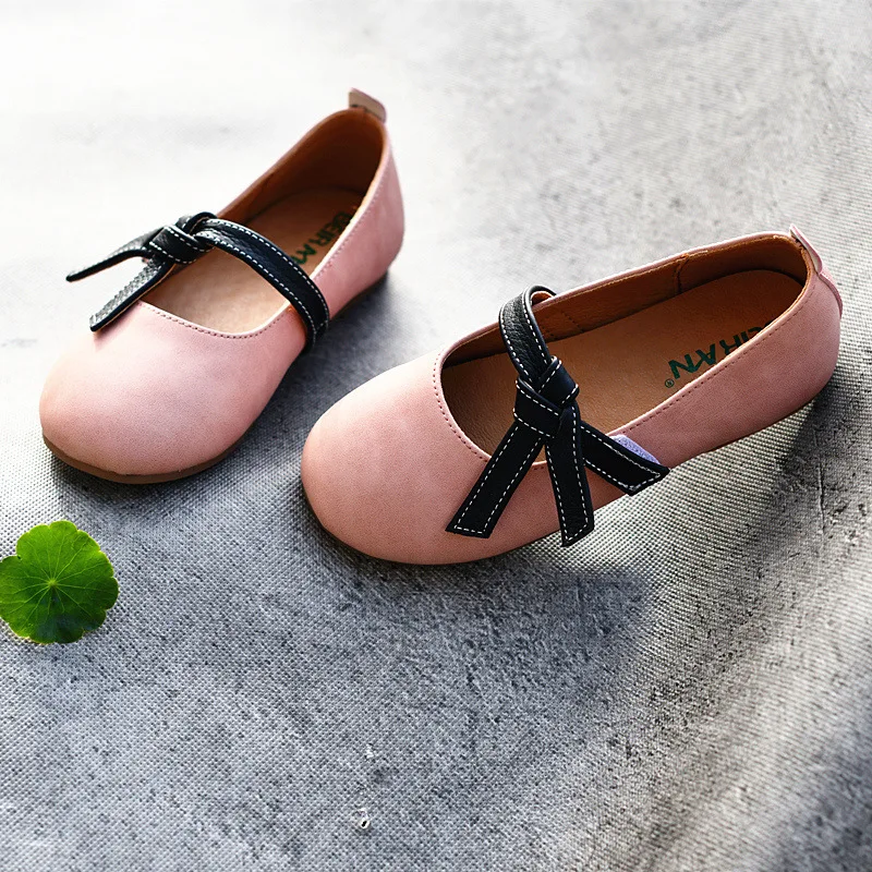 Обувь для девочек; обувь принцессы; кожаная обувь для отдыха в стиле ретро; обувь на мягкой подошве для маленьких девочек; нарядная обувь для девочек; Chaussure Fille; цвет розовый