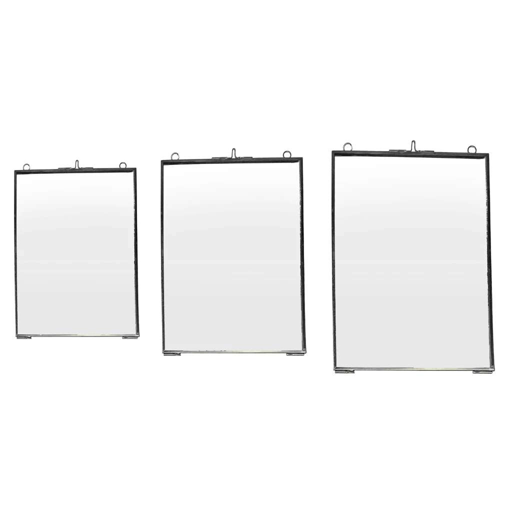 Glass Hanging Frames with Chain Rope, for Display Photos, Pictures, Artworks, Paintings, Posters