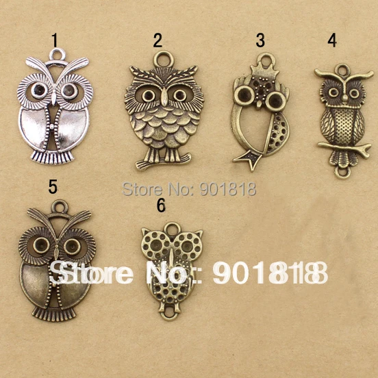 

10pcs/lot metal owl Charm for jewelry DIY accessories F769