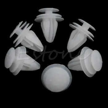 

20Pcs Universal 9mm Car Hole White Plastic Rivets Fastener Door Bumper Clip Drop shipping