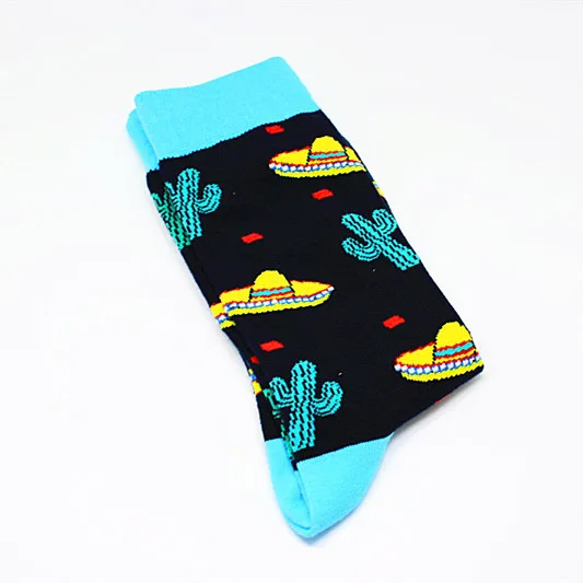 Модные мужские носки в стиле хип-хоп с рисунками животных и фруктов; Дышащие носки для скейтборда; Calcetines Hombre - Цвет: 13