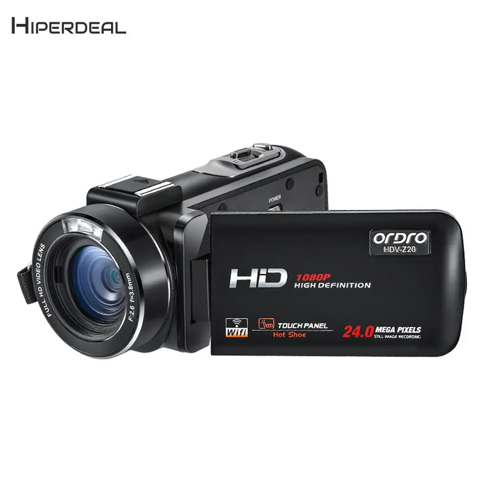 

HIPERDEAL ORDRO Z20 16X WIFI APP Video Camcorder FHD 1080P Handheld Digital Camera Digital Zoom 1080P CMOS FHD Digital Camera