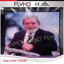 3x4 m P3.5CM программное обеспечение и светодиодный видеостена решение flightcase