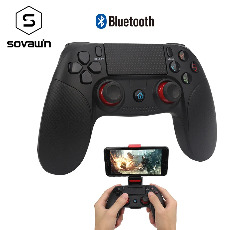 ZOMTOP беспроводной джойстик для смартфона геймпад Android Контролер Bluetooth управление для Ios и Android приставка для телевизора с поддержкой - Цвет: Black