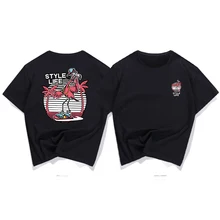 Модная женская Повседневная футболка с коротким рукавом, свободная футболка в Корейском стиле, женская футболка, женская мода, Kawaii Эстетическая одежда 50H0301