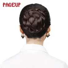 Pageup, маленький размер, вязанные волосы, шиньон, синтетические волосы, булочка, Пончик, ролик, шиньоны для волос, аксессуары для волос