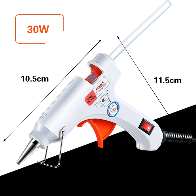 30 Вт плоская заглушка термоплавкий клеевой пистолет с 10 шт. клеевые палочки электрические силиконовые пистолеты термо Gluegun ремонт термотемпературные инструменты