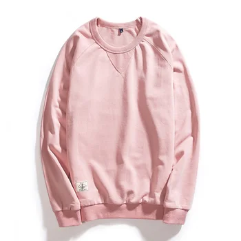 

Spring Fashion Mens Hoodie Sweatshirt White Solid O Neck Cotton Casual Sportswear Hoodie Jacket Male Hoody Boys 4 Colors