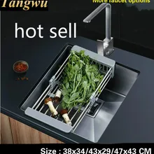 Квартира балкон кухня ручная раковина одинарная мойка мини 304 нержавеющая сталь Горячая 38x34/43x29/47x43 см