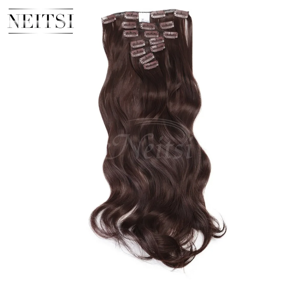 Neitsi 20 ''7 шт./компл. кудрявые заколки для наращивания синтетических волос M2-33