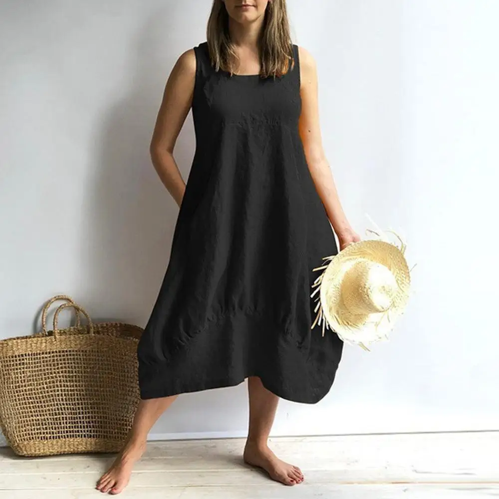 

2019 Plus Size Women Linen Shirt Dresses robe femme Summer Vintage Cotton Short Sleeve Vestido Robe Femme Beach Sundress AD