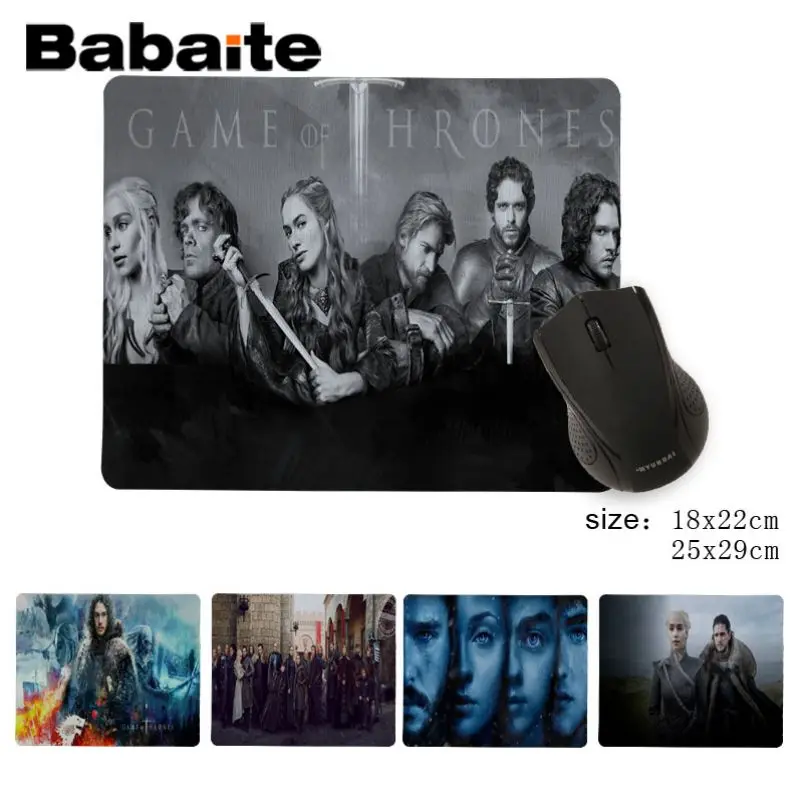 

Babaite In Stocked Game of Thrones Customized MousePads Computer Laptop Anime Mouse Mat Gaming Padmouse Gamer To Laptop Keyboard