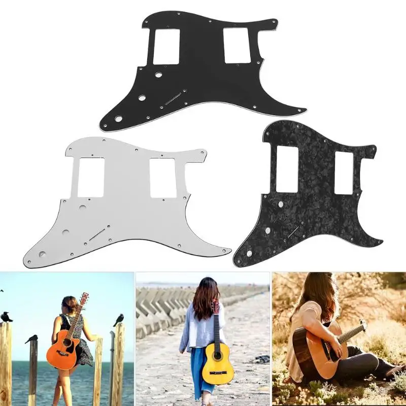 1 шт. 3ply Strat Pickguard с HH макетом электрогитара Панель части музыкальный инструмент