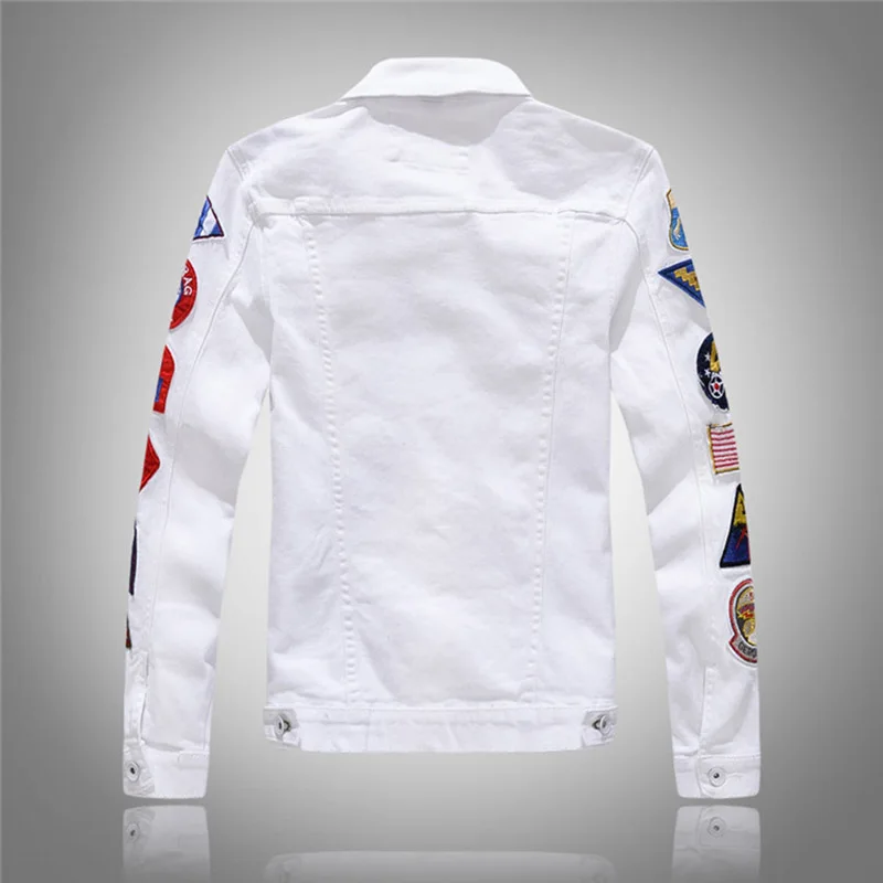 Mcikkny Fashion Patches Designs Denim Jackets Men's Patchwork Embroidery Jean Jackets Spring Autumn Streetwear Coats For Man  (18)