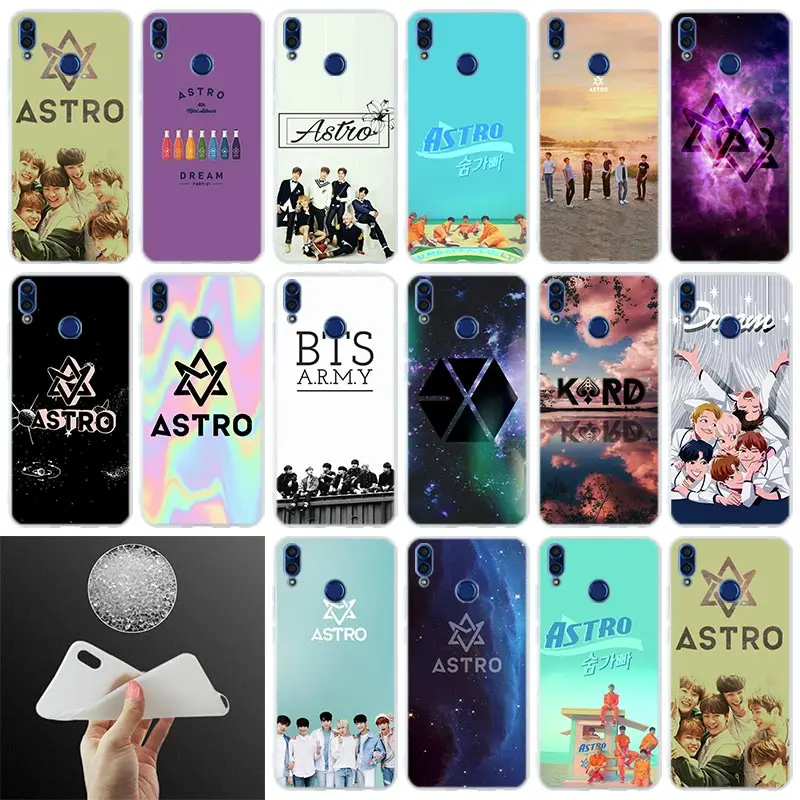 

Silicone Cover Phone Case KPOP ASTRO Heart shaped For Huawei Honor 10i 20 Pro 9X Lite 8a 8x max 8c 7x 7a pro 6x V20 Paly Soft