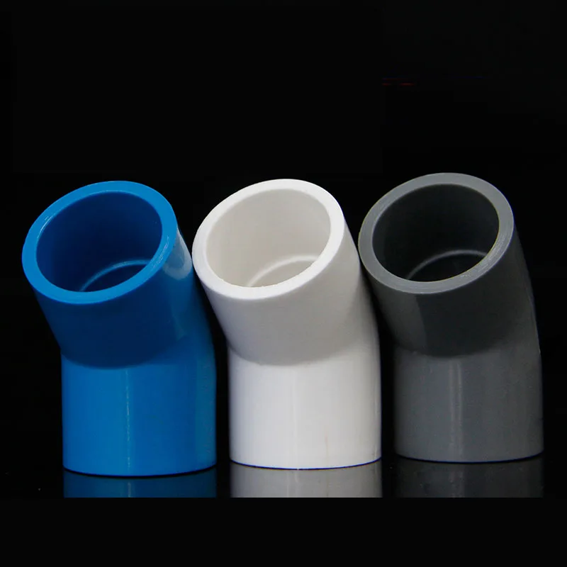 

gogo PVC water supply pipe 45 degree elbow straight bend water pipe fittings 20/ 25/ 32/ 40/ 50/ 63/ 75/ 90/ 110mm