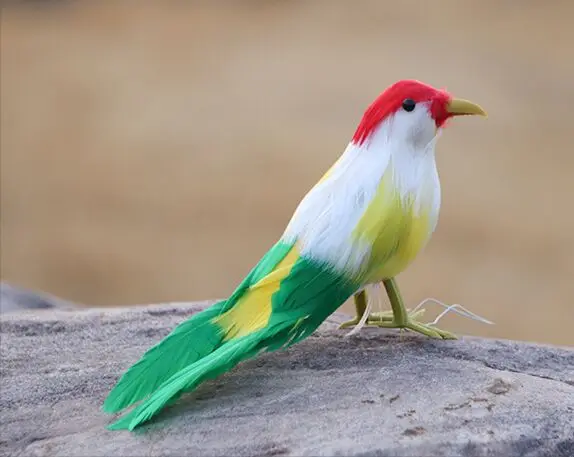 

simulation bird foam&colourful feathers lifelike bird 14cm,pastoral craft prop,home garden decoration gift p0400