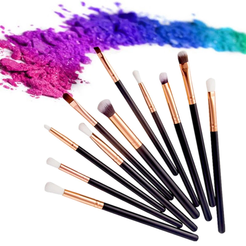 12Pcs Professional Eyes Makeup Brushes Set Wood Handle Eyeshadow Eyeliner Blending Brush Powder Face Cosmetic Make Up maquillaje