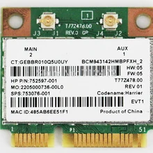 SSEA оригинальная новая Оригинальная беспроводная карта Wifi+ 4,0 Bluetooth для Broadcom BCM943142HM Mini PCI-E карта для hp sps 753076-001