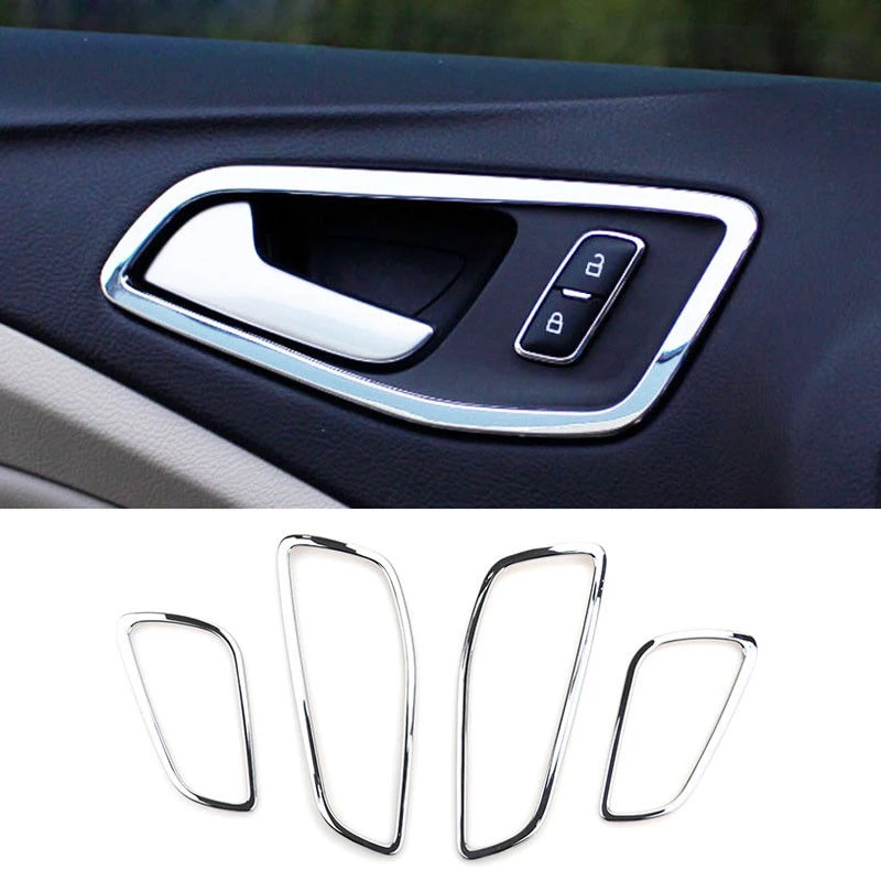 

4pcs For Ford Escape Kuga Chrome Car Door Handle Bowl Cover Trim Frame