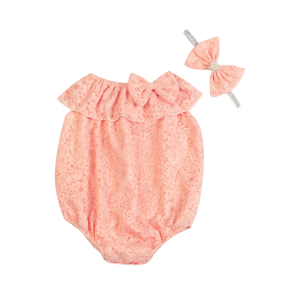 

Infant baby girl rompers girls lace seaside bella romper baby clothing set baby summer jumpsuit